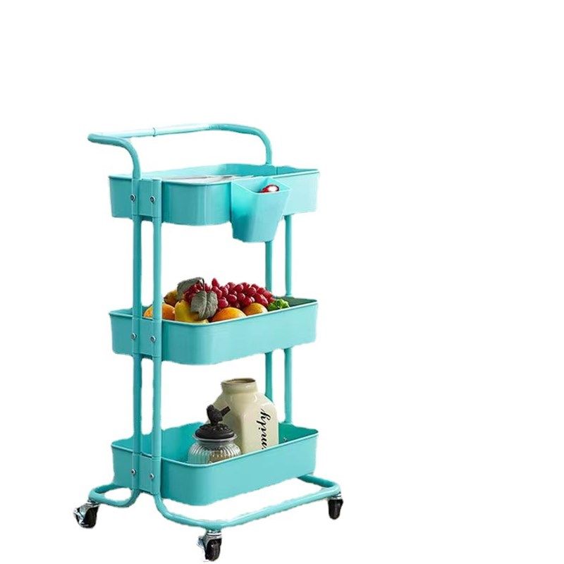 厨房架子置物架小推车金属收纳架落地多层储物架卧室卫生间放置架