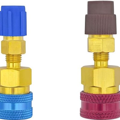 R1234yf 快速接头转R134A汽车加氟高低压接头空调 充气嘴