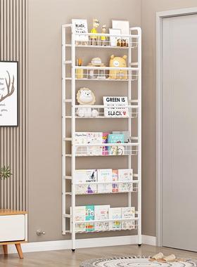 架落地置物架后门小物窄柜一体式靠墙书书柜储柜儿童书架LZJ柜子
