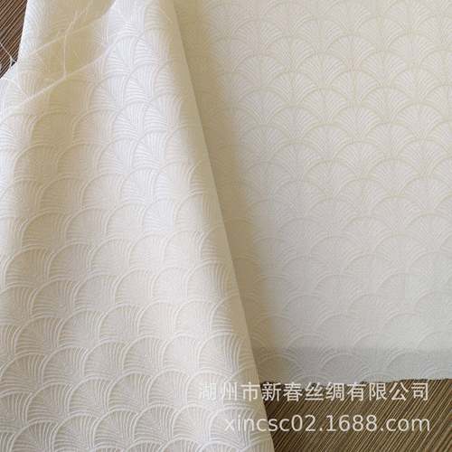 真丝羊毛织交料CMX23姆米面真丝毛提羊花面料