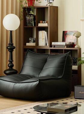 中古懒人沙发人虫躺休椅小户型闲卧室单毛毛豆袋网红VQW榻榻米沙