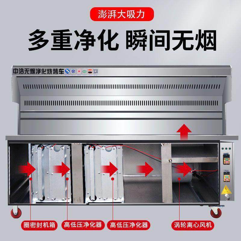 车无外烟净化烧烤商用摆夜市环保油烟净化车户可移动烧摊烤463炉