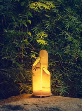 户外防水草庭院仿真发le光竹子d灯花园路边188坪景观灯竹筒灯草坪