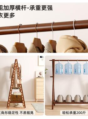 衣架落地挂架卧室衣帽架边HL-0924简易可折叠置式物架床晚衣上放