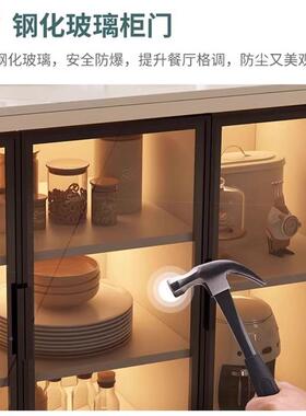 J^岩层板厨房置柜物家用木多餐边柜客厅多功MGB能储物柜可移动实