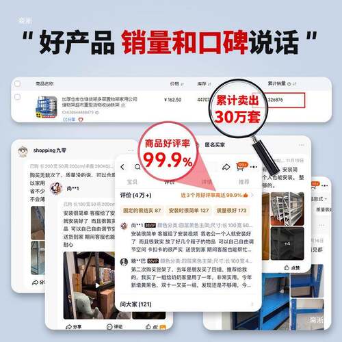 架加厚仓库仓储货多层物架家用F96H86TT储递物架快超市重型货物收