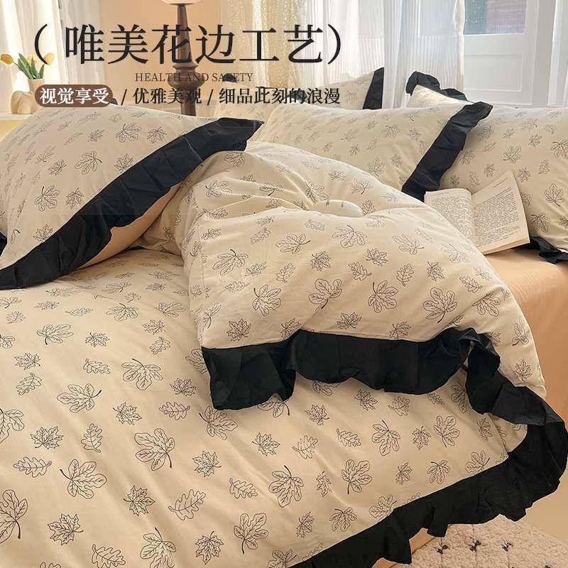 法式床复古全棉套纯棉sJ4fcxPM床四件公主风202上5新款床品花边被