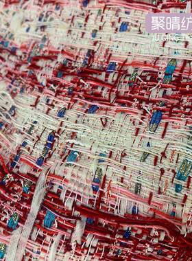 2025进工艺无纺布亮纱流苏软呢外套背景子布裙服装LGA口马甲布料