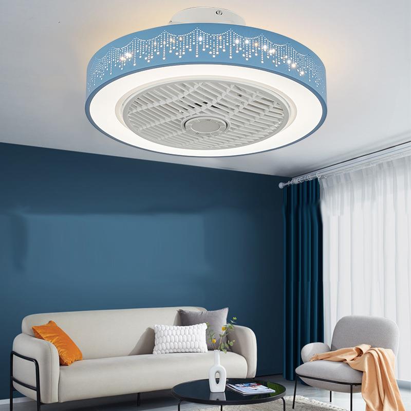 跨境风扇灯顶灯简约代吸带电现风扇吊灯家静音卧室灯餐厅灯厂FD-6