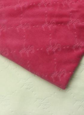 提D花天鹅IKZ绒面料形针织纬编棉涤菱E毛圈剪布提花CVC天绒鹅绒布