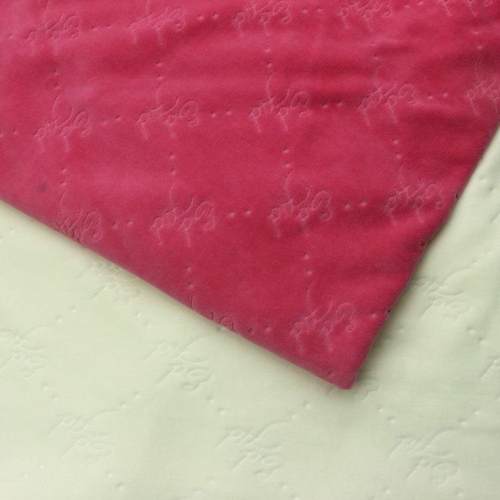 提D花天鹅IKZ绒面料形针织纬编棉涤菱E毛圈剪布提花CVC天绒鹅绒布