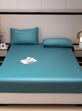 子新款NYB4套0支全棉床笠三件单件床套婚庆大红色防滑结床单双人