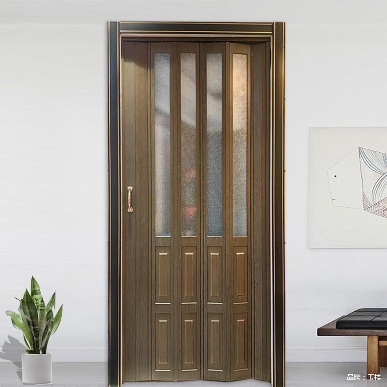 推拉门折叠门P卫VC间卧661门室厨房阳台隔断简易中式隔音隔热移生