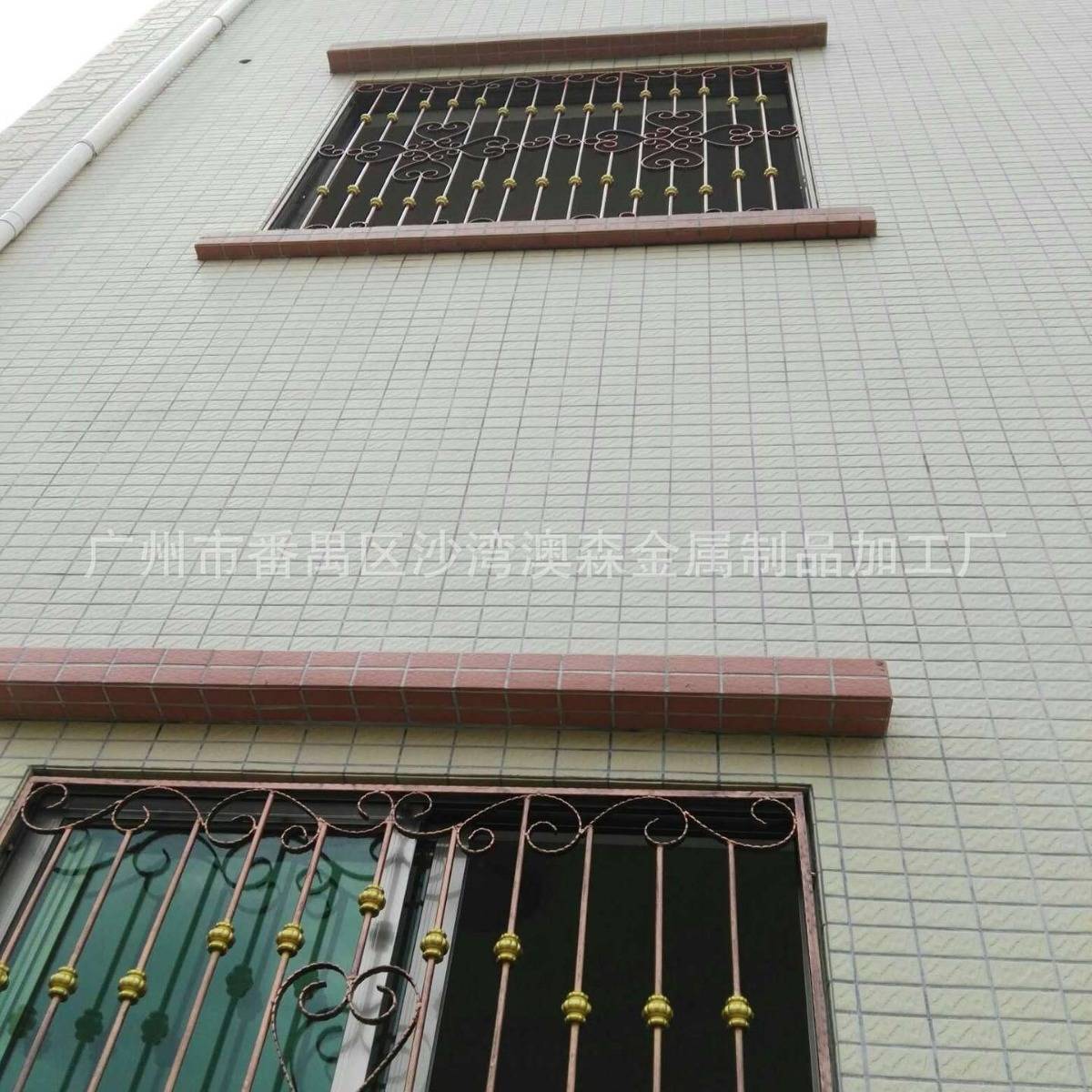 广东厂家直销欧式烤漆铁艺防护窗 纯手工锻打铁艺新品家用防盗窗