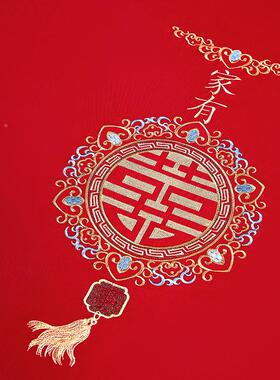 大红色结婚床笠三件套纯棉全棉床罩件庆固定套全包YY床单垫保护婚