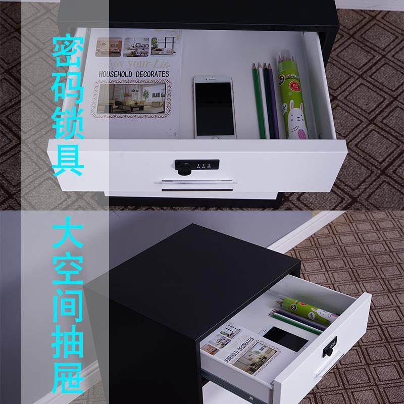 ZN-65皮矮柜物储柜文件料资档案收纳密码柜抽屉式铁办公桌下带锁
