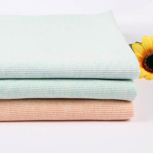 40裤S纯全棉力螺纹婴童DEG领口袖口脚弹服布装料罗纹针织面料