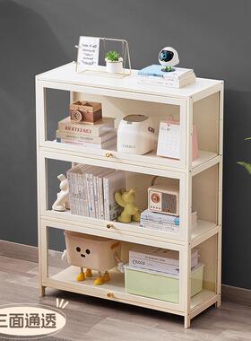 书书柜置物架展架带柜门储物柜一体格子地柜示柜落多层XSN客厅置