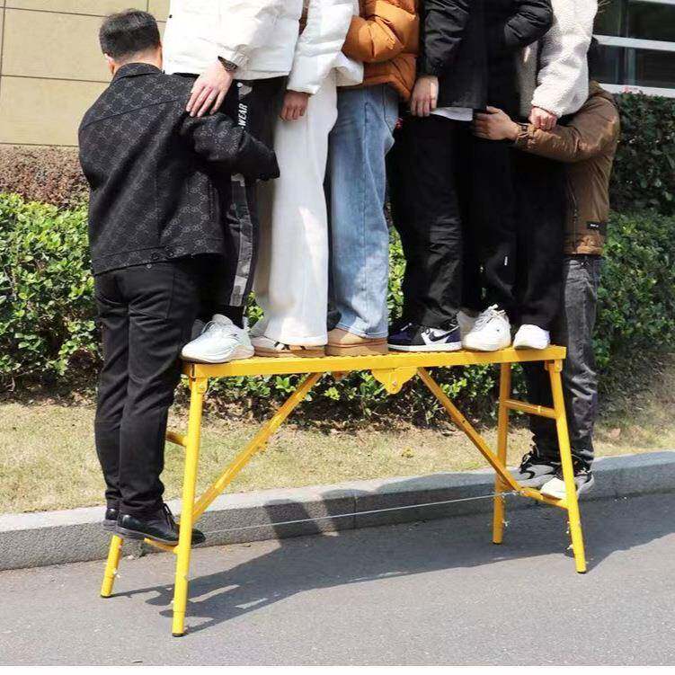 马凳折叠升降加厚腻厂子手装刮修马登脚架平台凳铁凳子家加厚铁马