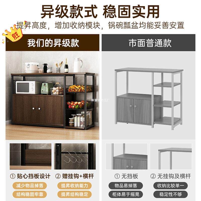 餐边柜厨房置物落柜地多层带多门功能子储物柜收纳柜架家用bdms橱
