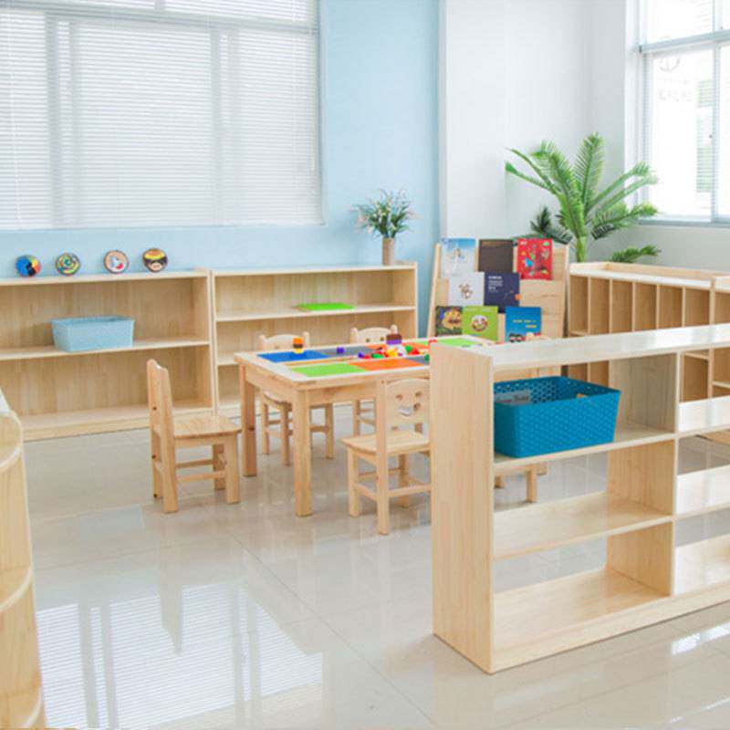 幼儿园实木柜子区角柜儿童书架储物柜蒙氏教具柜玩具收纳架置物架