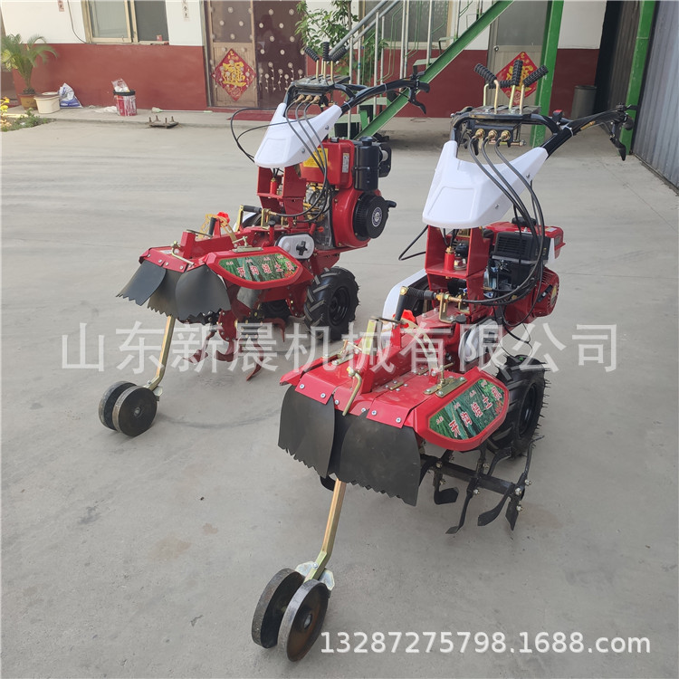 种植甘蔗培土机 10马力电启动大葱培土机手扶耕地开沟机