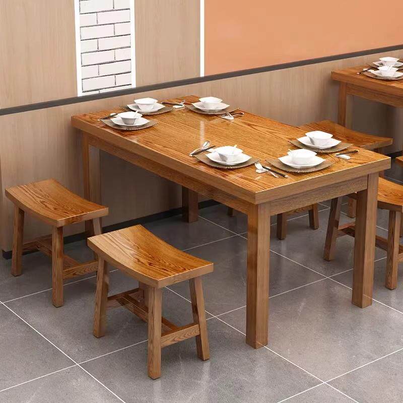 饭店实*木餐晒桌椅店组合面馆快餐餐桌椅子商用户桌外防烧烤店方