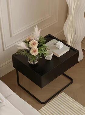 轻物奢约实木头柜新款家床LCE用卧室收纳置抽屉简床边柜设计师