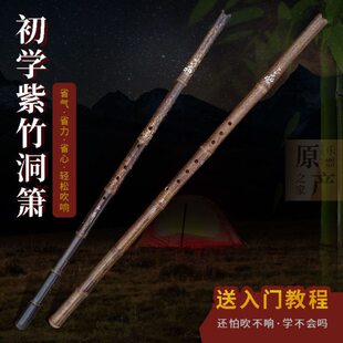 入门款紫竹箫乐器初学短萧长萧竹萧八孔洞箫初学者f调g调六孔吹箫