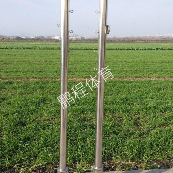 标准场地地埋式羽毛球柱不锈钢羽毛球柱插地式羽毛球架网柱排球柱