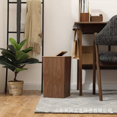 木日式加高质翻盖垃圾CX-0011桶简现代酒店大堂厅客办约公家用垃