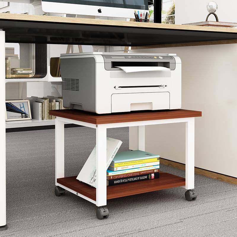 T-655145打印机物架置桌面收纳架子办公室桌底座落地动带移轮小下