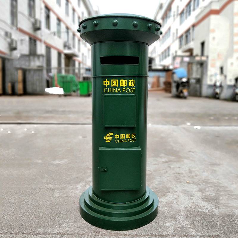 复古铁艺邮政邮筒创意个性落地摆件信箱大号移动摄影装饰道具厂销