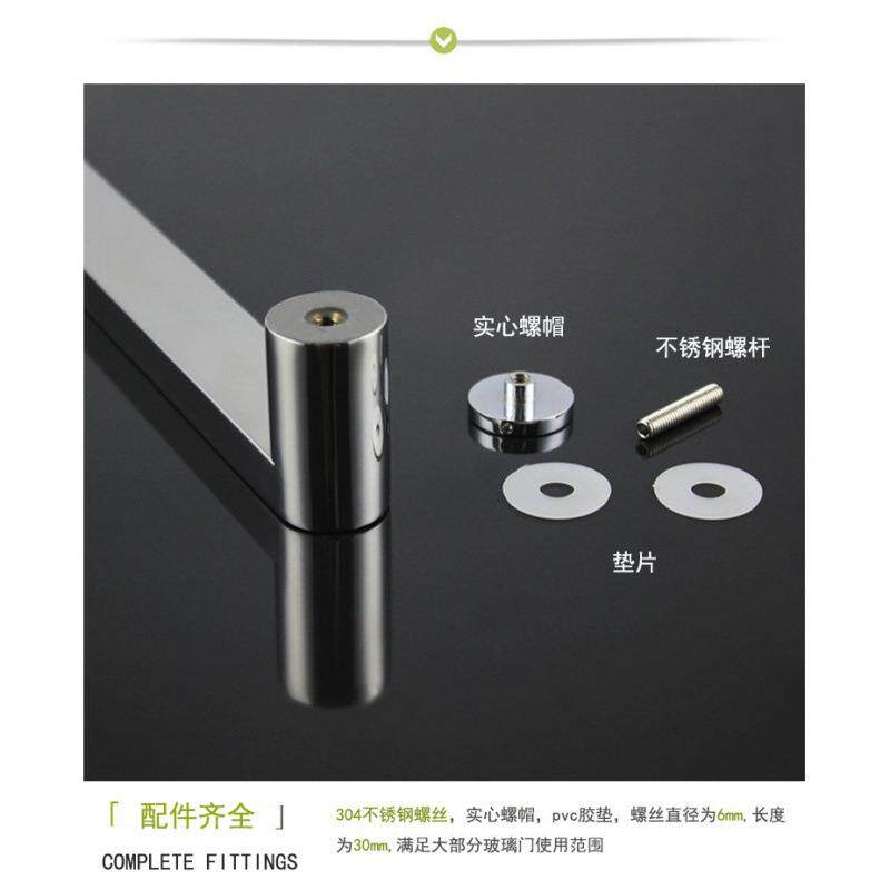 加厚3D-404不锈钢方管淋浴房L形门手浴室钢0化拉玻璃方形挂毛巾