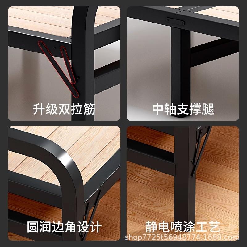 单人床双人床家用午休床简易拼接床铁硬艺钢板木床床成MQQ人1米2