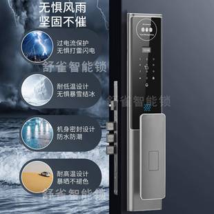 户外用院门智能锁双蛟龙开门人脸识庭别纹锁防水防晒防冻家指密码