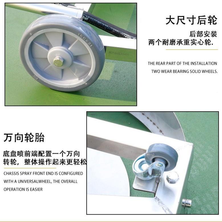 高不钢洗盘车压底盘锈清洗机万向轮汽车底盘清47809洗器洗地刷清