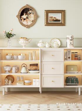 餐边小柜现代式简约法置物架户型斗柜藤ZAR编实厨木房橱柜轻奢储