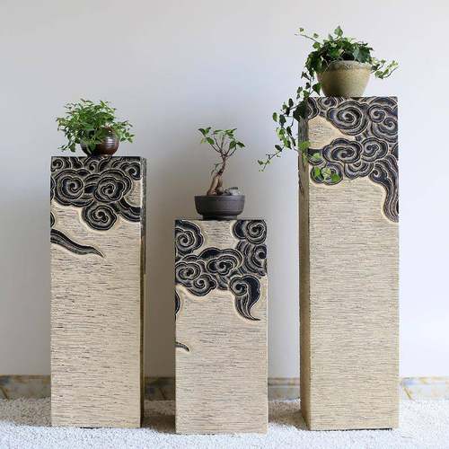 中式祥云石脂柱树工艺品Z009祥云室内家居装品饰摆设玄关展示底座