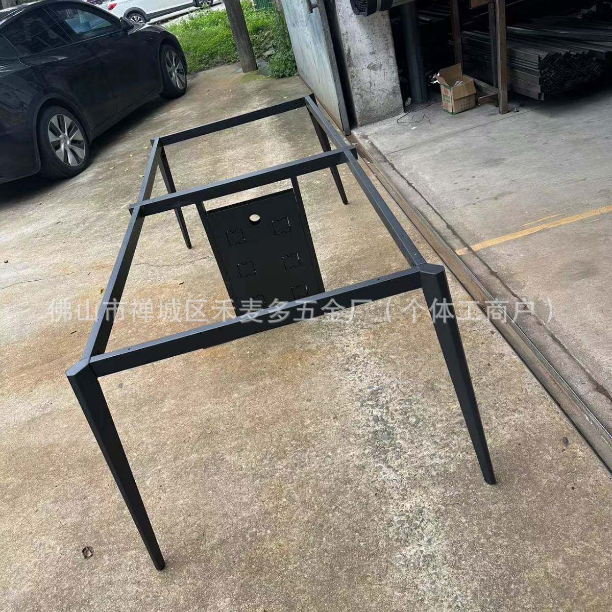 意式岩板餐桌腿支架会议桌脚架铁艺电脑桌架办公桌腿桌脚书桌子腿