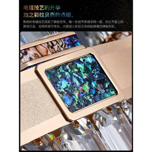 晶厅灯025年geshang新客款2现代简约大气水吊灯意式轻奢餐厅卧室