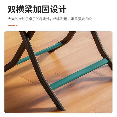 叠桌正方形简易餐折桌家GQG用小户型吃饭钢化璃方圆桌户玻阳外台
