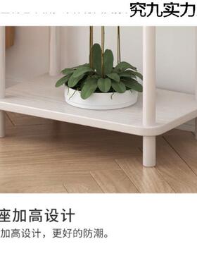 实木花架视厅柜旁木质落地小户型阳家台用室内客多层置电C65153物