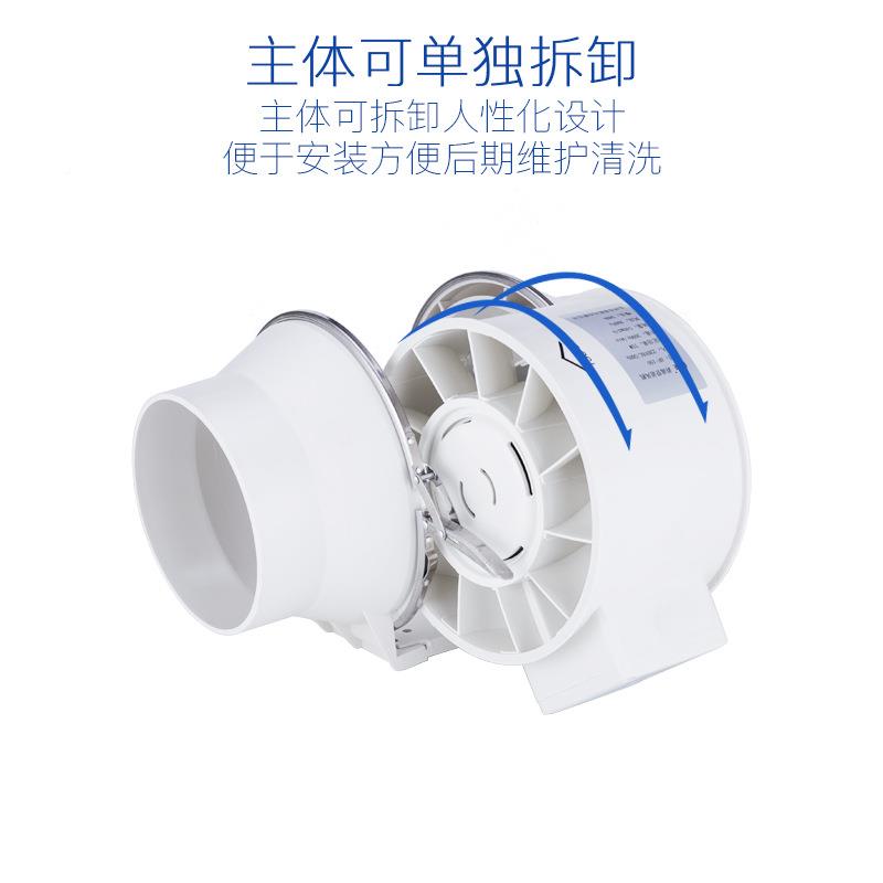 F1道50塑717料壳系列斜流增压H管风机换气烟空气净化风排扇
