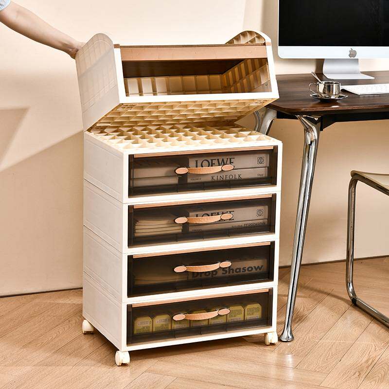 打印机置物架工位落地多层收纳柜办公室桌面可移动家用复印机支架