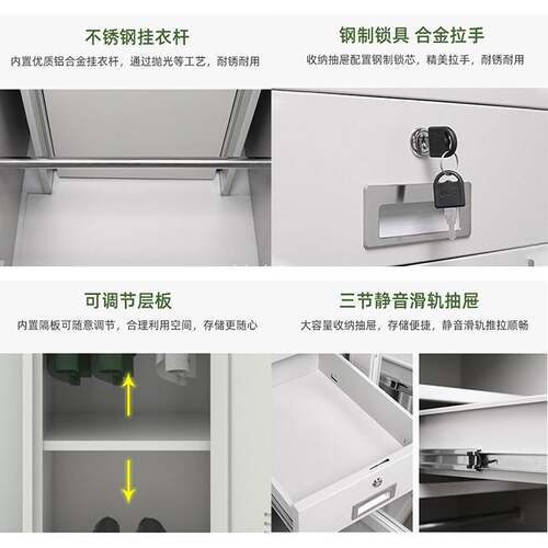 汇阳制式营具加厚双层床内务柜上下铺铁床带锁储物柜学习桌椅组合