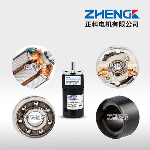 正科 ZGBX60FMM可调速正反转大功低噪音率减速电机偏心轴 12V 24V