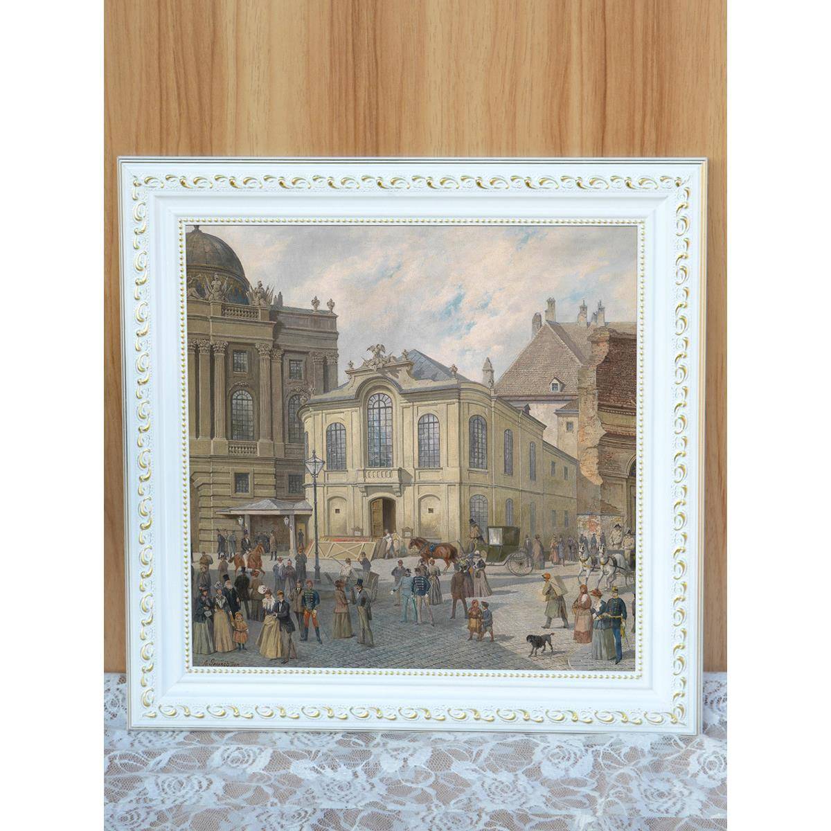 A5L画框装裱实木8字国画书法十字绣钻石正架方形相框50外F766SM8M