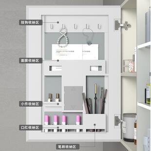 奶油风潮浴室柜防智能柜镜柜带侧边卫359生间洗手台大台面陶瓷一