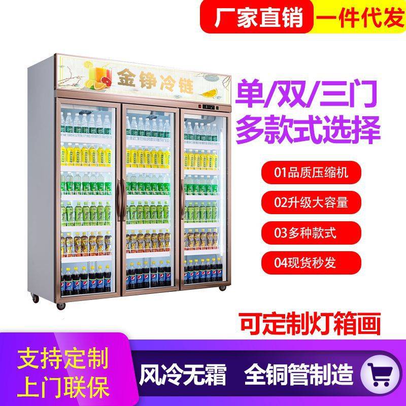 冷藏展示柜 单门饮料柜商用双开门冷藏柜超市便利店立式啤酒柜